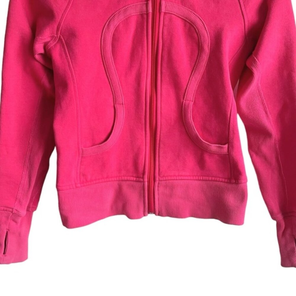 Lululemon Scuba Hoodie Size 2 Pink Raspberry Glo Light - Picture 4 of 13